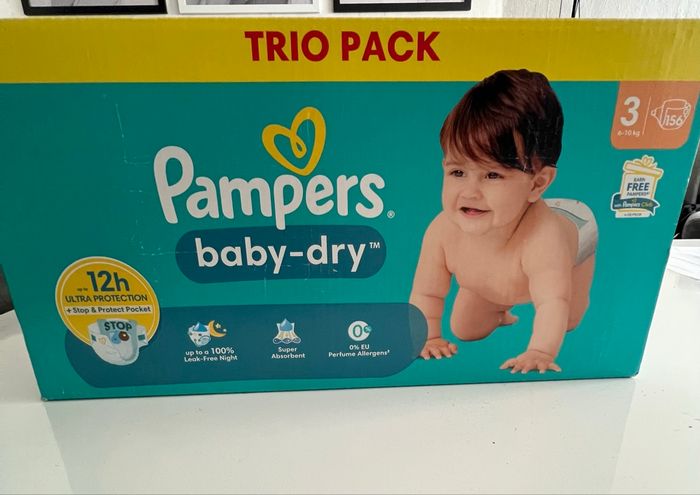 Pampers baby dry taille 3 156 couches