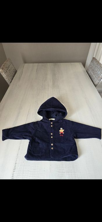 Veste velours bleu marine 6 mois