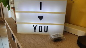 Tableau lumineux avec lettres