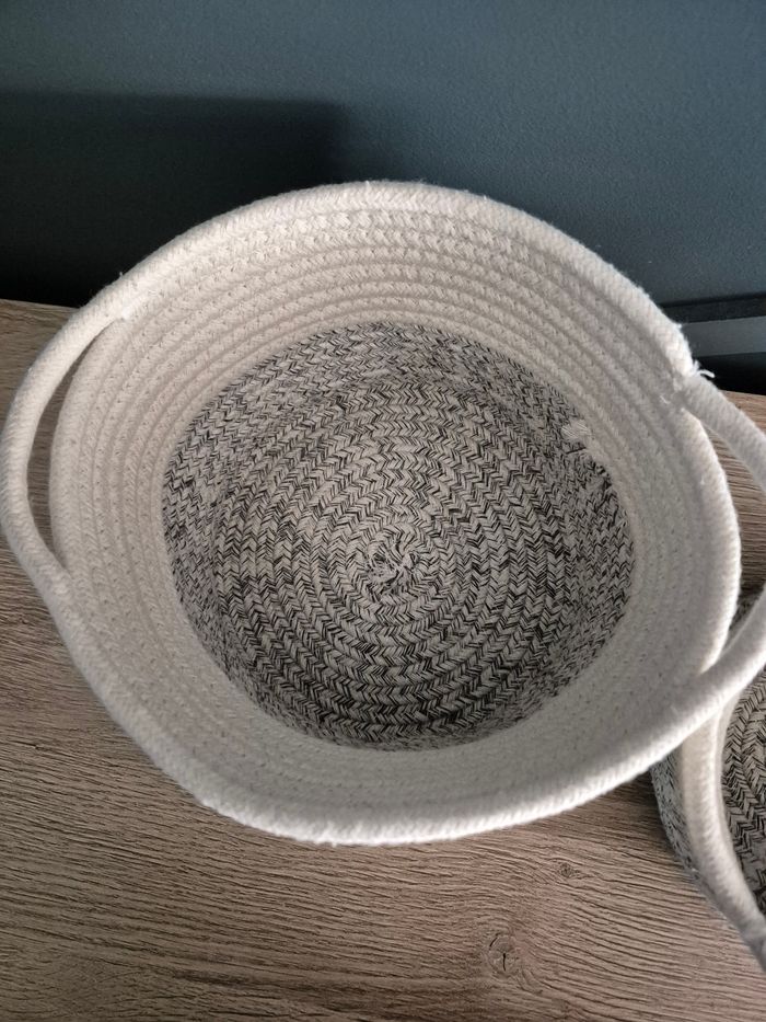 Lot de 2 panières en corde de coton - photo numéro 5
