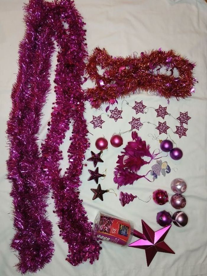 Décoration Noël violet