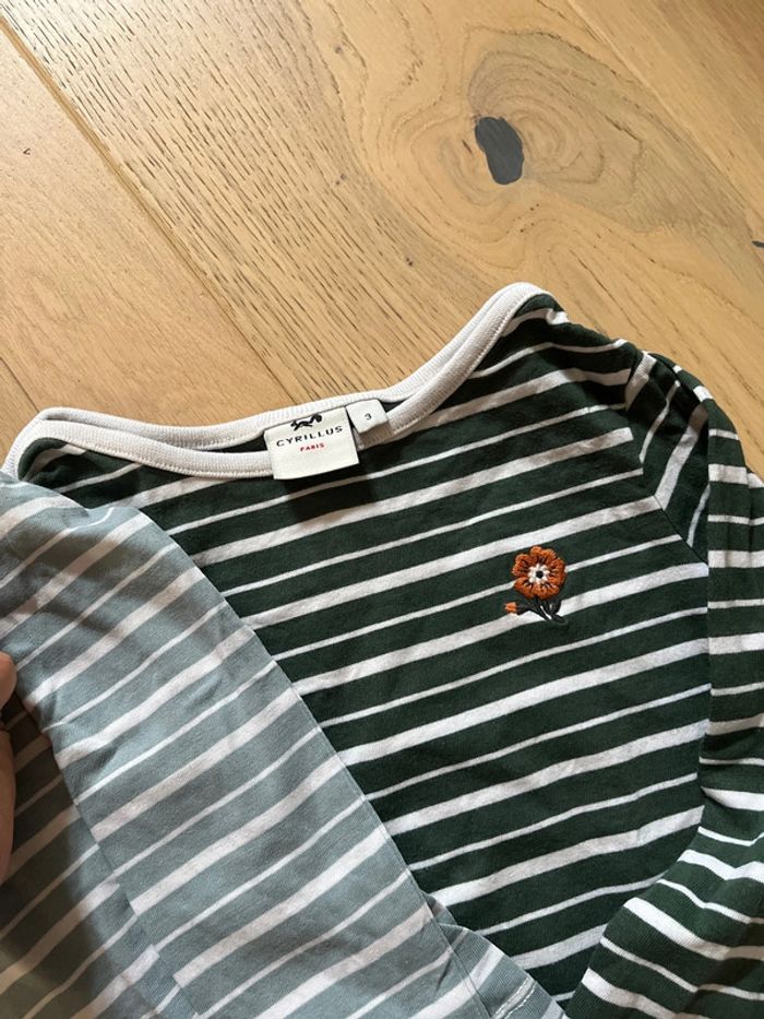 Lot 2 t-shirt 3 ans Cyrillus - photo numéro 3