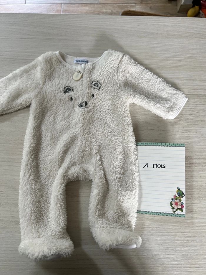 Pyjama Verbaudet crème 1 mois