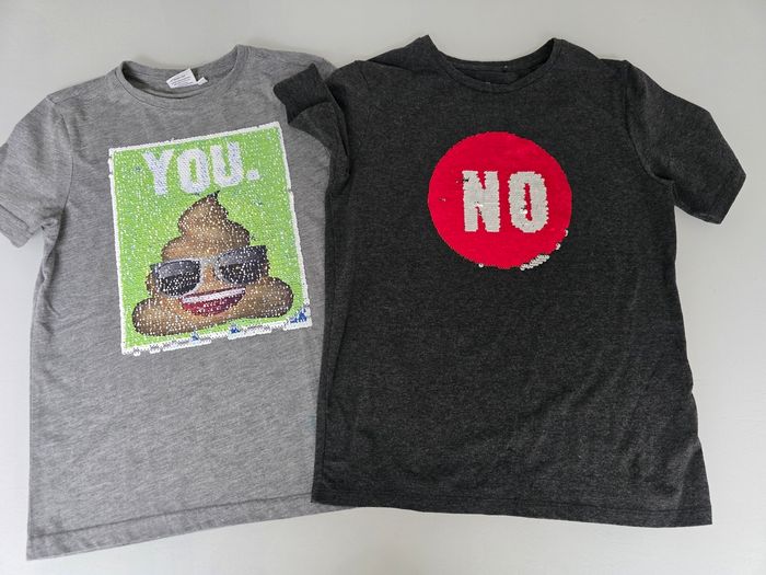 Lot de 2 T shirts sequin Taille 140 - photo numéro 4