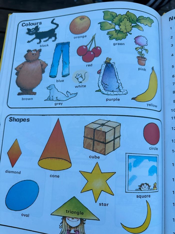 Livre grand album ancien Les mille 1000 premiers mots en anglais english rouge et or - photo numéro 7