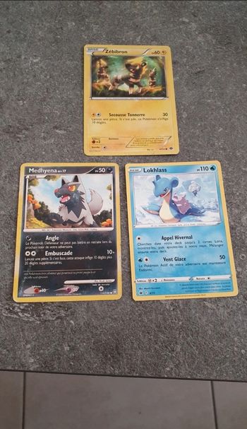 3 cartes Pokémon