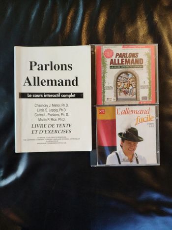 Cours complet Parlons allemand livre et 2 cd + L'allemand facile Apprentissage de la langue