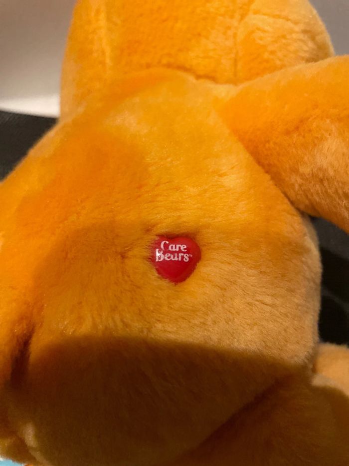 Peluche Bisounours orange Care Bears Grosbisou cœur Jemini 2004 30cm - photo numéro 6