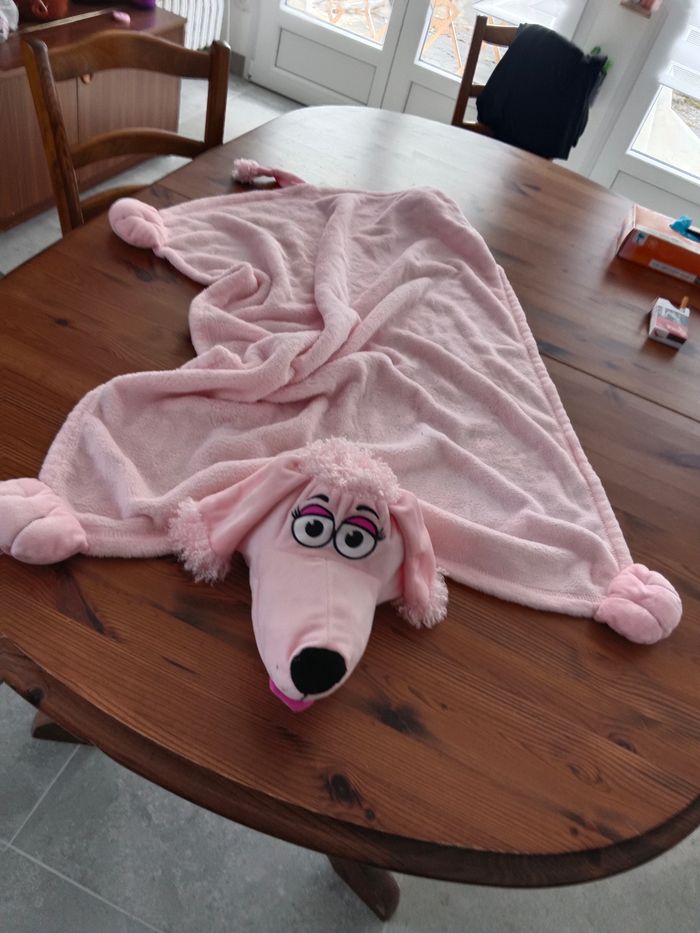 Magnifique plaid peluche chien - photo numéro 1