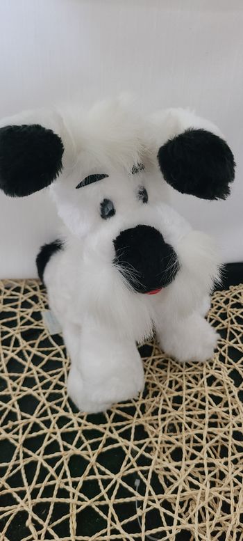Peluche chien blanc Idéfix EDITIONS ALBERT RENE 1994 NOUNOURS