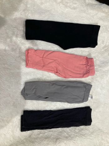 Lot de 4 leggings fille 6 mois