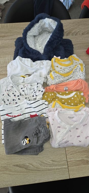 Lot de 12 article bébé fille 12 mois en très bon etat