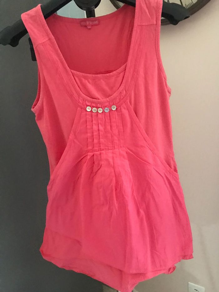 Débardeur long rose