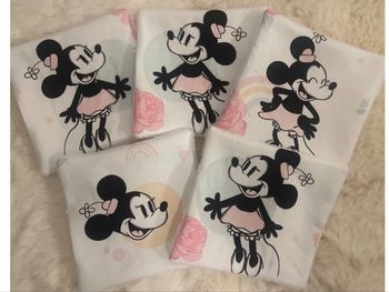 5 lingettes lavables Minnie