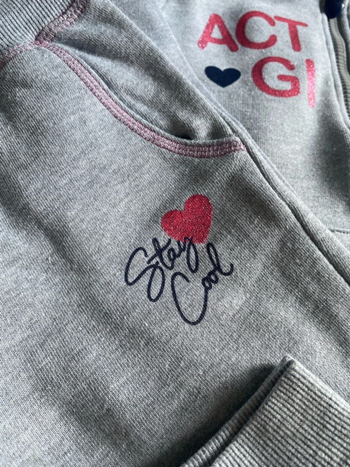ensemble de survêtement gris et rose pour enfants fille, taille 10 et huit ans inextenso - photo numéro 6