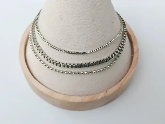 Lot 3 bracelets chaîne argentée tendance – style chic & moderne - photo numéro 4