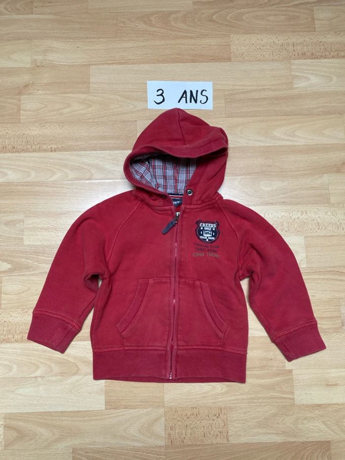 Blouson zippé rouge 3 ans Creeks
