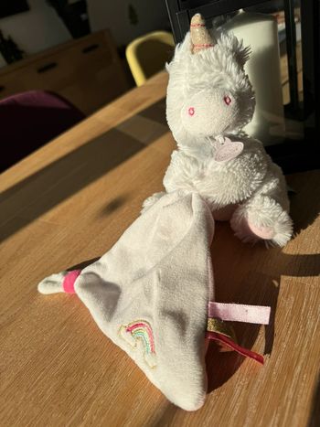 Doudou licorne Baby Nat' excellent état