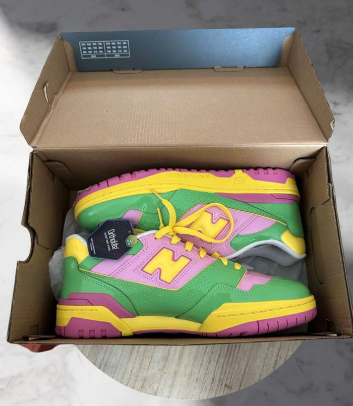 New Balance 550 y2k green pink leather - photo numéro 2