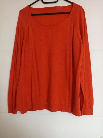 Pull orange pailleté