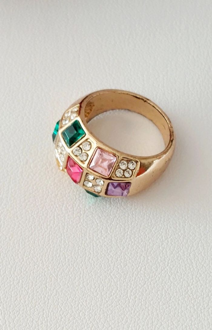 Bague fantaisie 55 doré - photo numéro 4