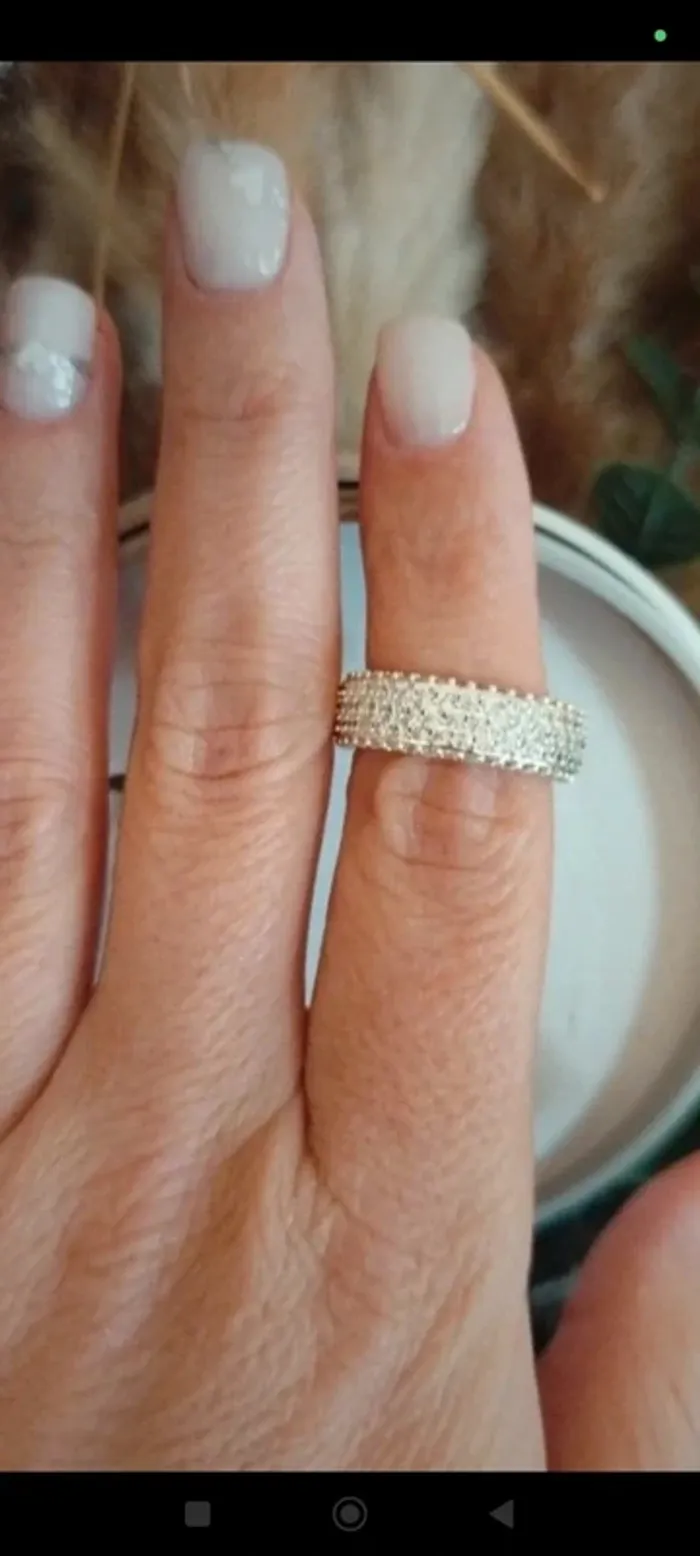 Bague 3 rangs strass - photo numéro 4
