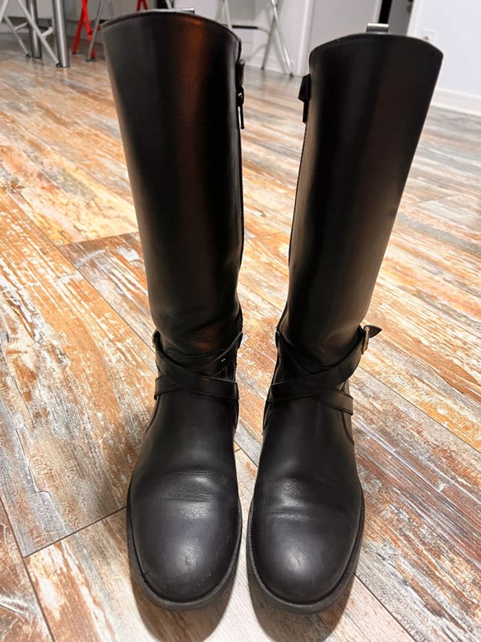 Bottes cavalières cuir noir 37 Ubik - photo numéro 2