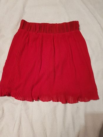 Jupe courte plissé rouge Mim
