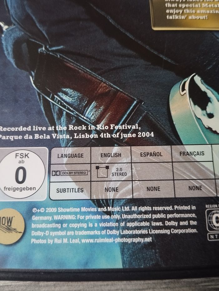 DVD Metallica : Rock In Rio (live Lisbon 2004) - photo numéro 7
