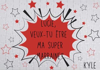 Puzzle personnalisé pour parrain/marraine