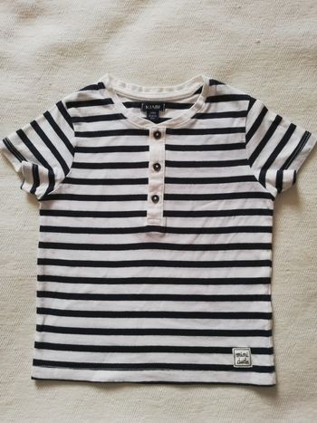 T-shirt rayé marine, 24 mois, KIABI, en très bon état
