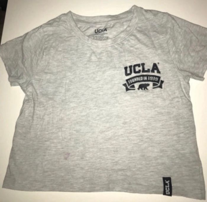 Crop top Tshirt ucla gris noir xs