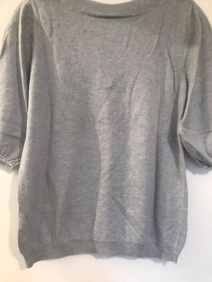 Pull coton gris clair - photo numéro 2
