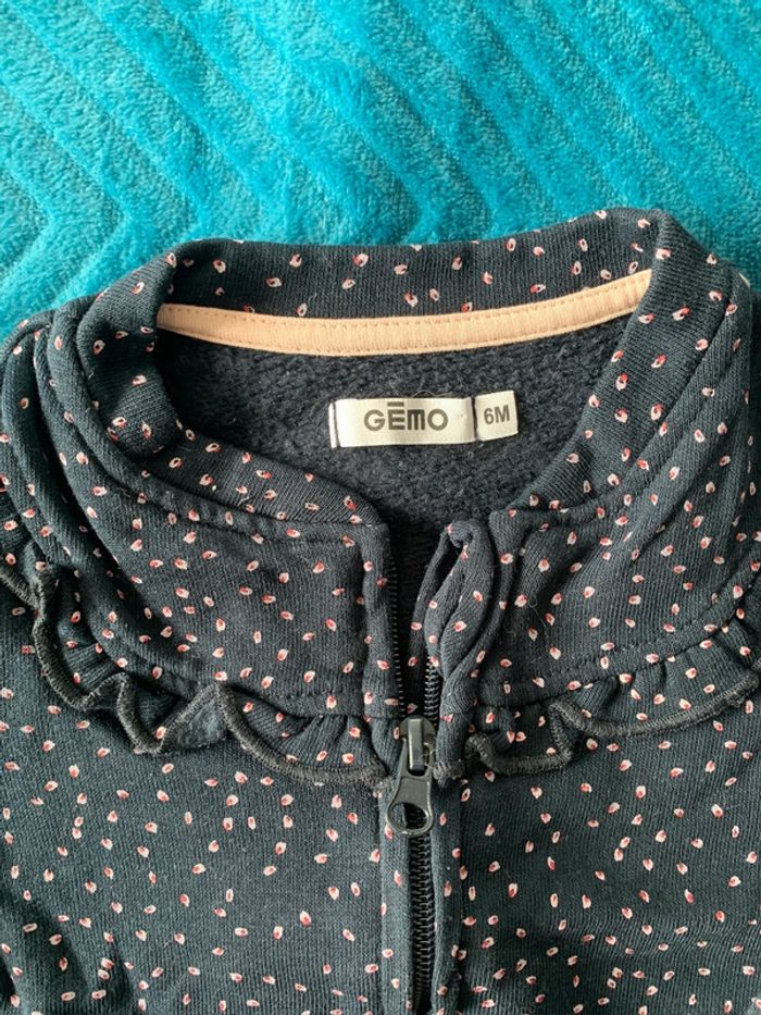 Gilet zip fille 6 mois - photo numéro 2