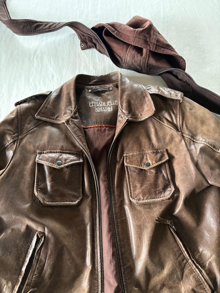 Blouson cuir homme taille M emanuelle khanh - photo numéro 10