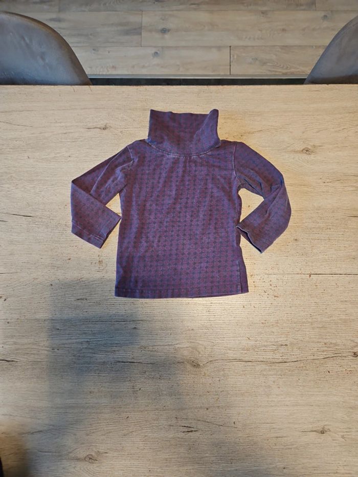 Sous pull mauve à dessin gris, manches longues, Disney, 4 ans - photo numéro 7