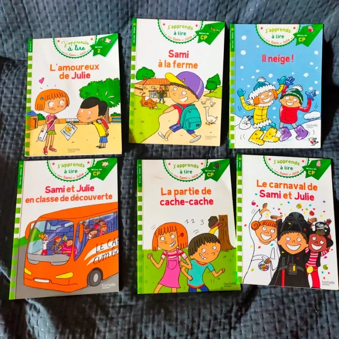 Lot de 6 livre j'apprends à lire avec Sami et Julie niveau 2