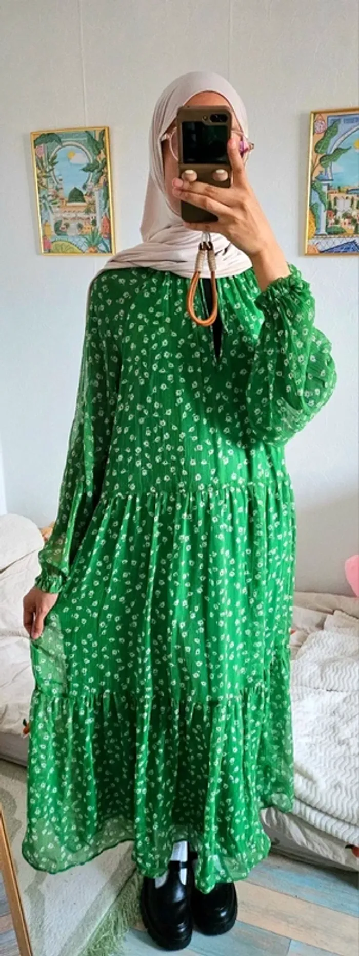 🌿 Robe mi-longue bohème fleurie H&M taille M 🌿 - photo numéro 5