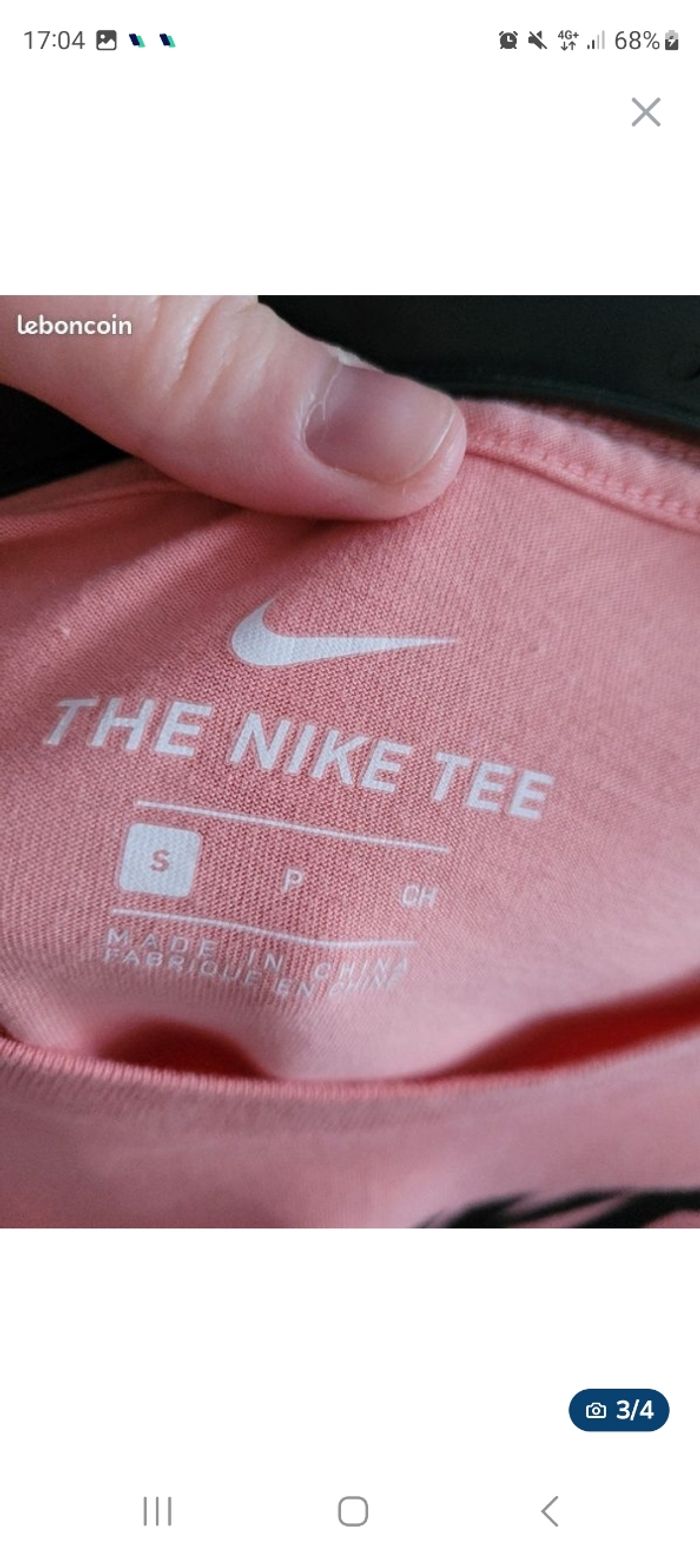 Sweat manches longue corail NIKE-Taille S - photo numéro 3