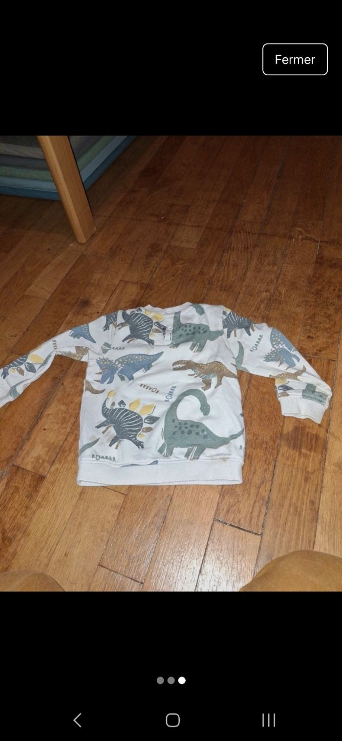 Pull dinosaure 24 mois 2 ans gemo - photo numéro 3