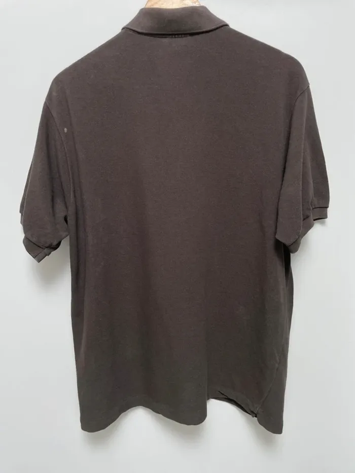 Polo Lacoste Regular fit vintage marron chocolat manches courtes taille 7 - photo numéro 8