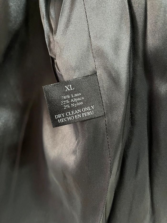 Grand duffle coat vintage gris foncé / anthracite à capuche - photo numéro 4