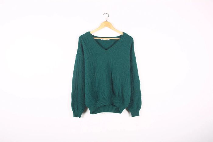 Pull vintage 90's unisexe en laine mélangée (#240082)