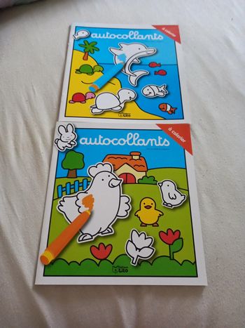 Lives autocollants à colorier