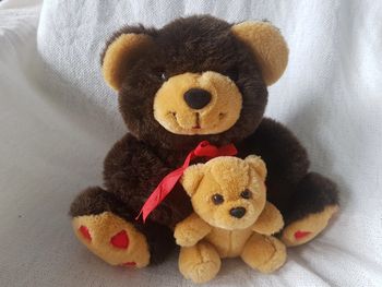 Peluche  maman ours et son petit