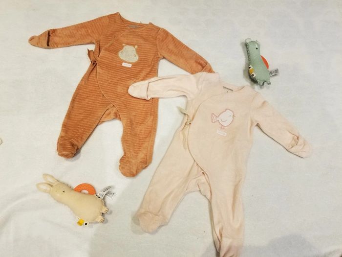 Lot de 2 pyjamas dors-bien en velours - mixte - Collection actuelle First Days