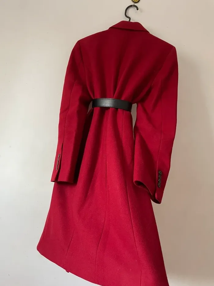 Manteau en laine Zara collection manteco à boutonnage croisé taille M - photo numéro 19