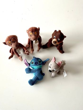 5 petits animaux en tissu