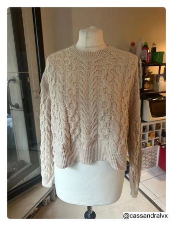 Pull beige torsadé - Pull and Bear