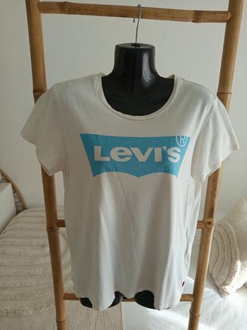 T-shirt Levi's 100 % coton blanc & bleu taille L